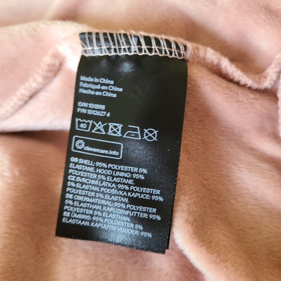 XS/S Velour Pink zip-through hoodie H&M - Picture 10 of 12